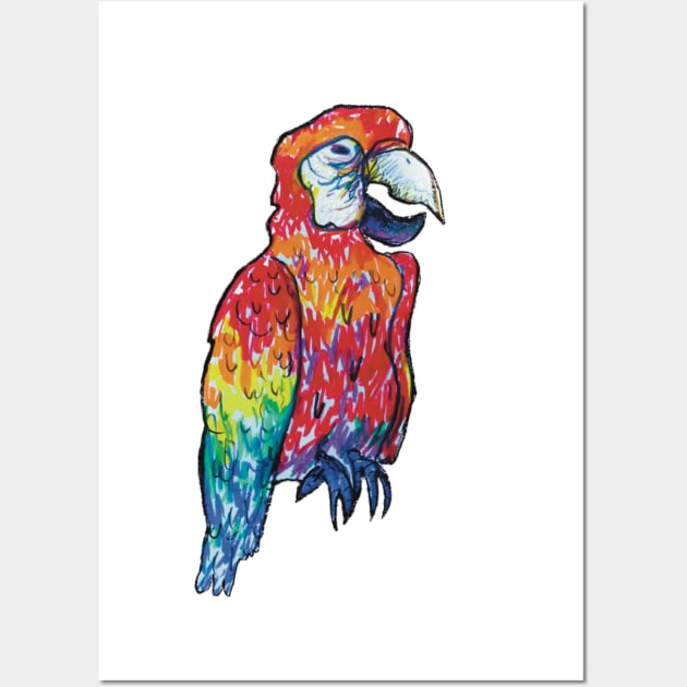 Colourful macaw Wall Art by Shadoodles